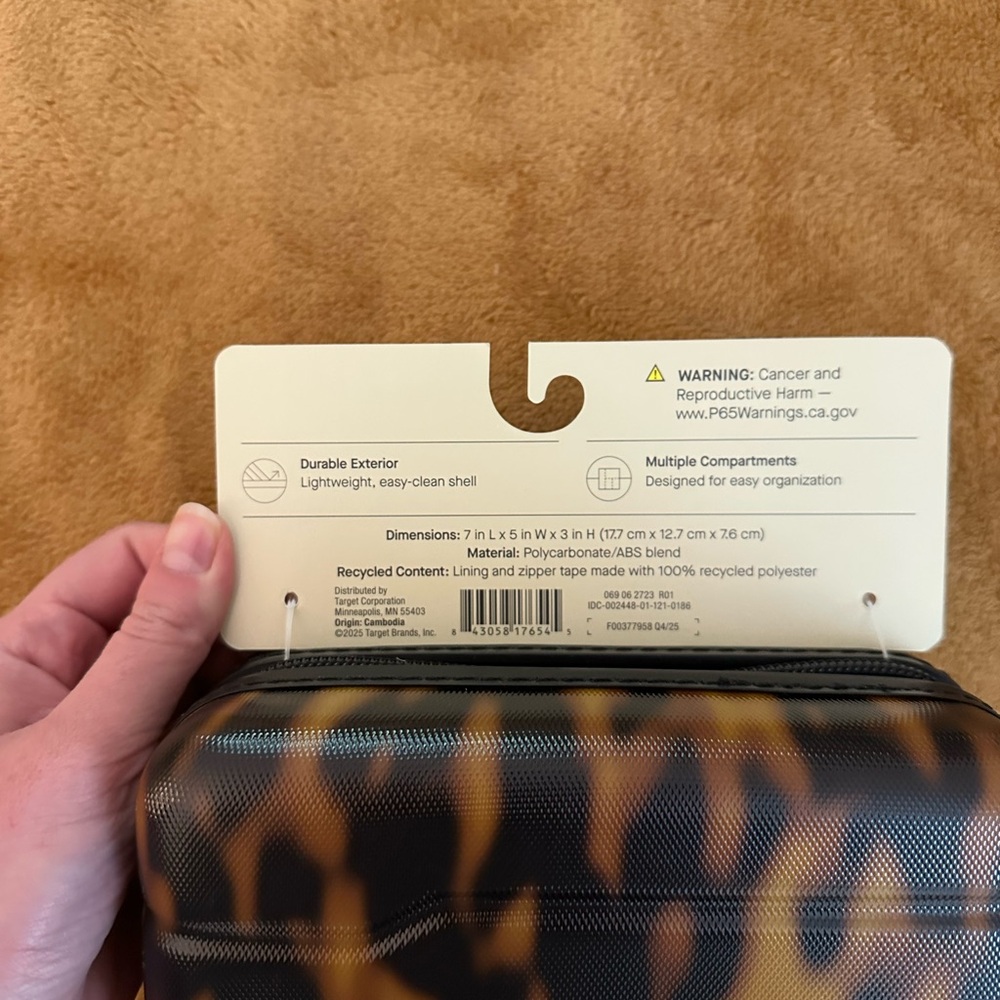 Open Story Hardside Toiletry Case Dopp Kit Tortoise NWT - Picture 3 of 6